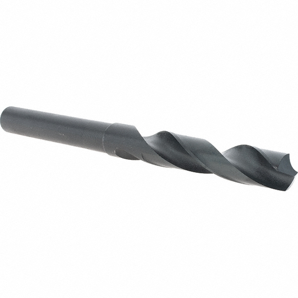 Reduced Shank Drill Bit: 9/16'' Dia, 1/2'' Shank Dia, 118 °, High Speed Steel