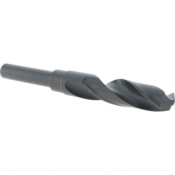 Cle-Force C68646 Reduced Shank Drill Bit: 47/64 Dia, 1/2 Shank Dia, 118 0, High Speed Steel 