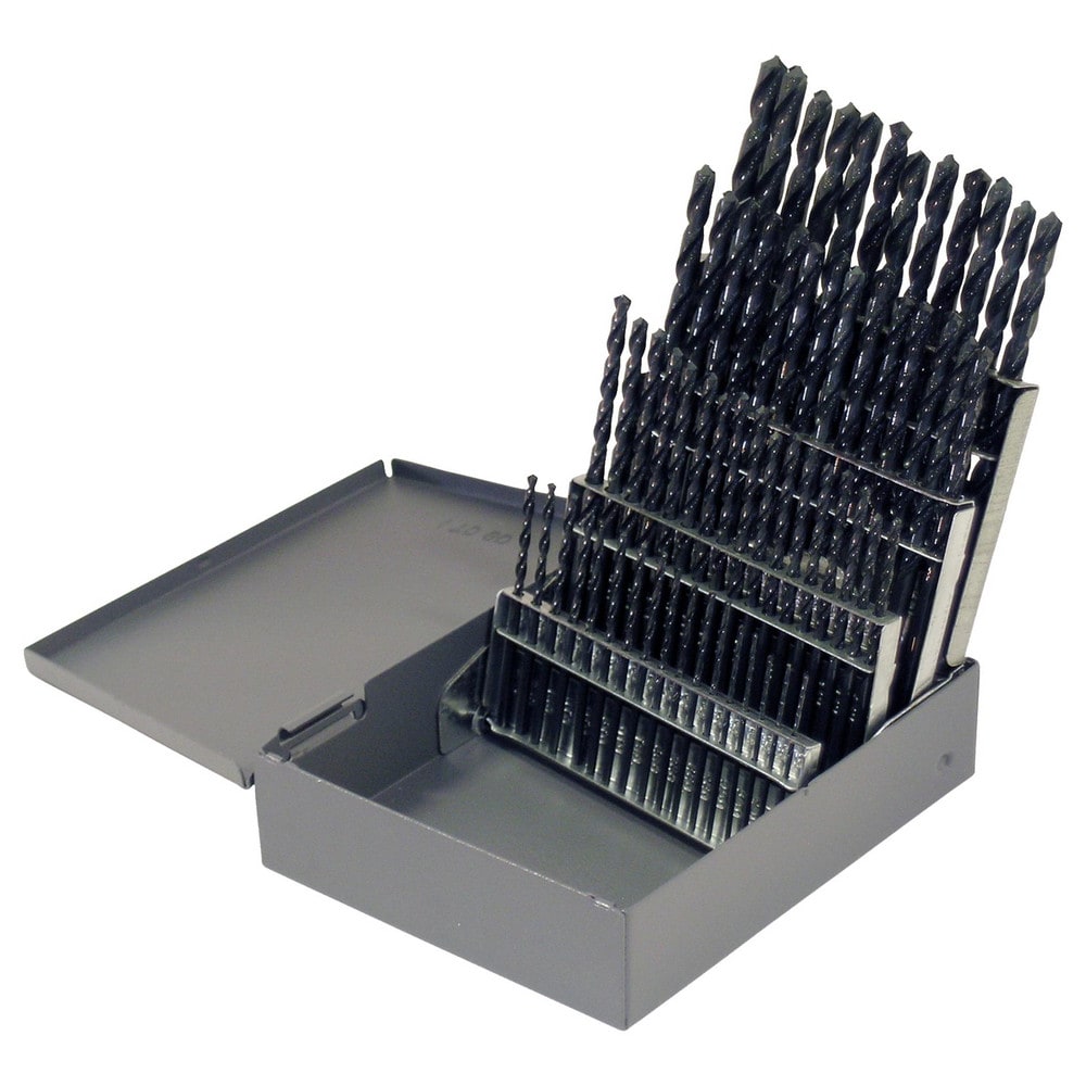 Cle-Line - Drill Bit Set: Jobber Length Drill Bits, 60 Pc, 0.04