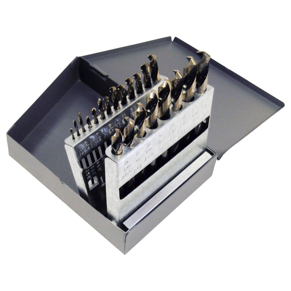 Cle Line Drill Bit Set Jobber Length Drill Bits 21 Pc 0 0625 To 0 cle-line-drill-bit-set-jobber-length-drill-bits-21-pc-0-0625-to-0