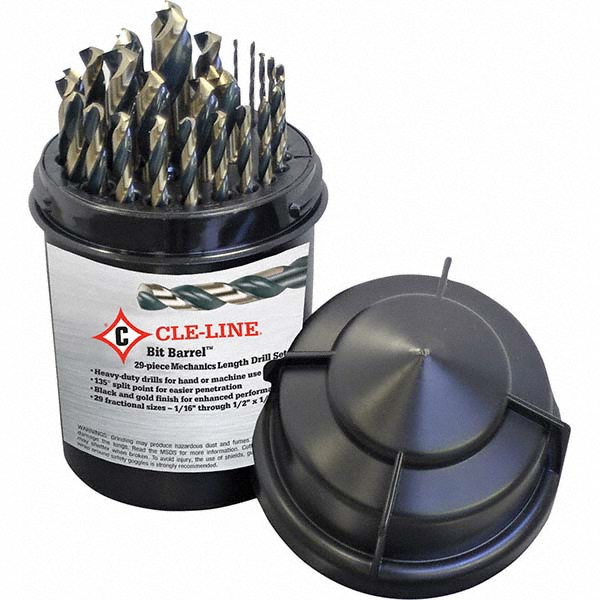 CleForce 1/16 to 1/2", 135° Point, Oxide/Gold Finish, High Speed