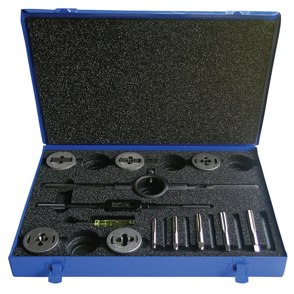 Tap & Die Set: 1/4-20 to 1/2-13 Taps, 1/4-20 to 1/2-13 Dies, UNC