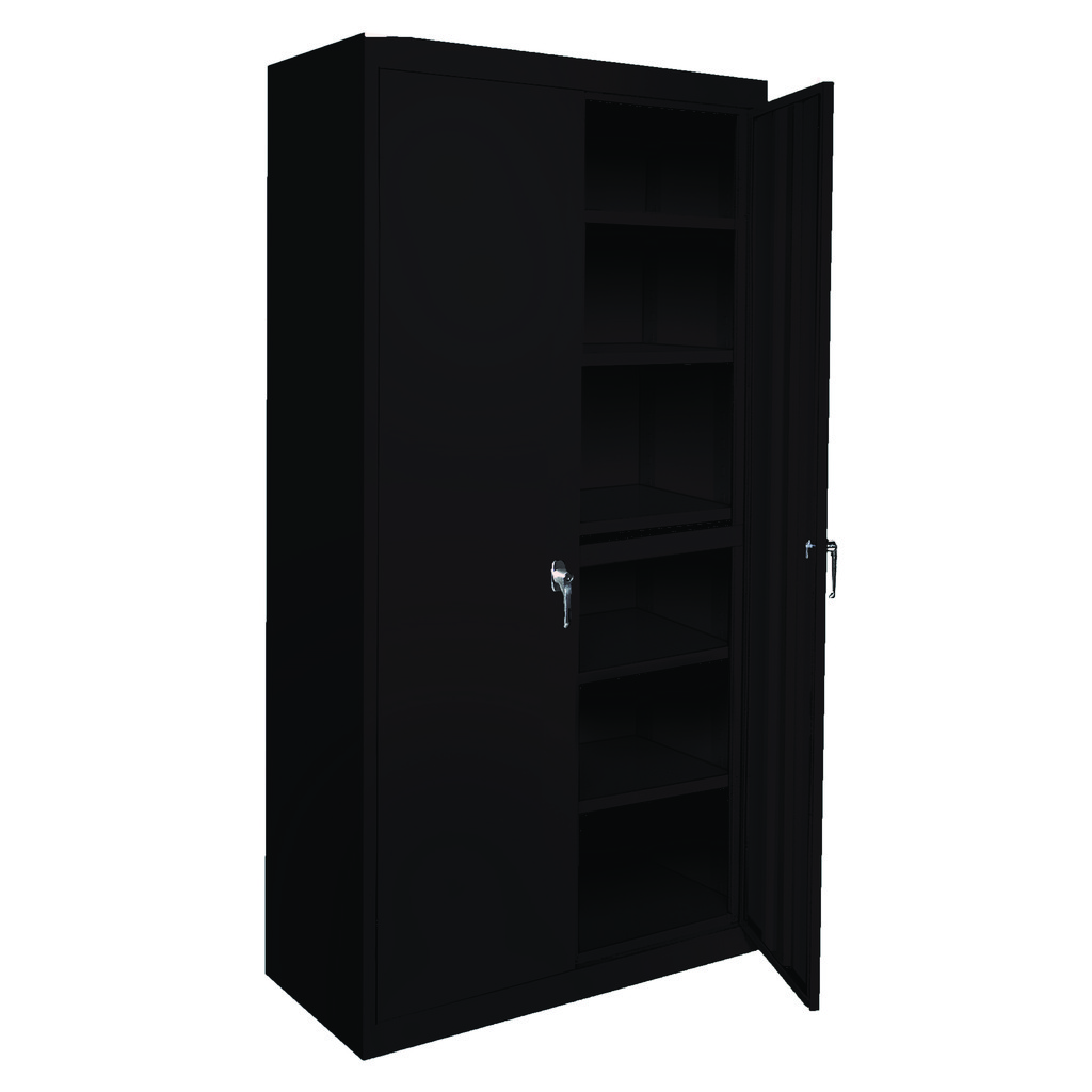 Steel Cabinets USA Steel Lockable Storage Cabinet Cabinet: 36" Wide, 18" Deep, 78" High - 160 lb Load Capacity, 5 Shelf, 0.000 Drawer, Cam Lock