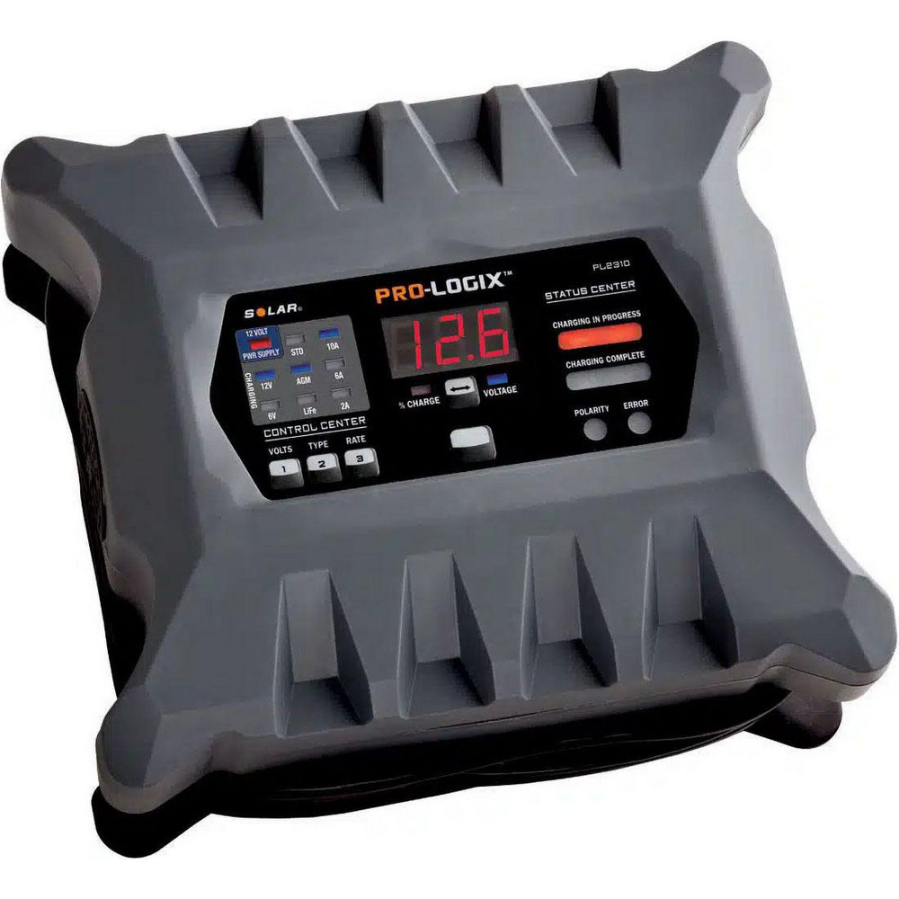 Automatic Charger/Battery Maintainer: 6 & 12VDC - 10, 6 & 2 A, 72" Cable