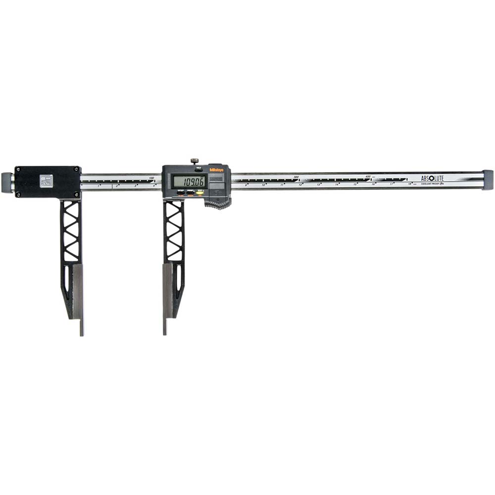 Electronic Caliper: 450.00 mm, 18", 0.01 mm, 0.0005" Resolution, +/-0.06 mm, +/-0.0025" Accuracy, Data Output, Carbon Fiber Reinforced Plastic - Carbon Fiber Reinforced Plastic, Inside Dia & Outside Dia, IP66