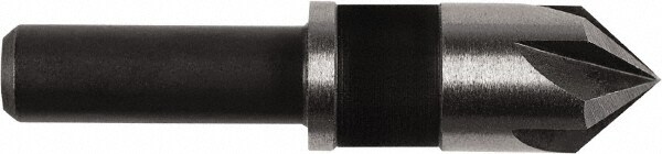 3/8" Head Diam, 1/4" Shank Diam, 5 Flute 82° High Speed Steel Countersink