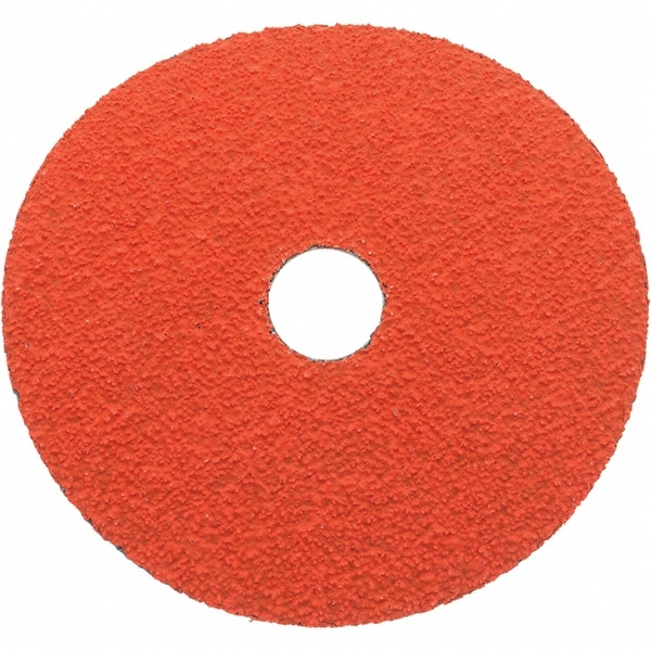 Fiber Disc: 5" Disc Dia, 7/8" Hole, 36 Grit, Ceramic