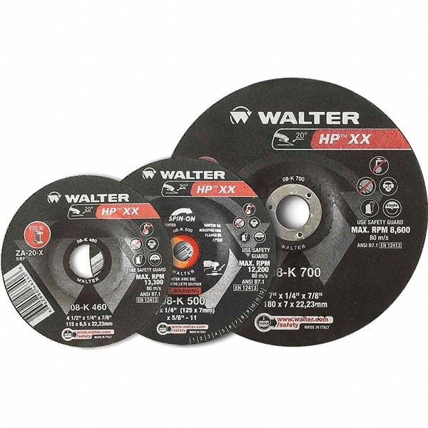 WALTER Surface Technologies Depressed Grinding Wheel Type 28, 9" Dia