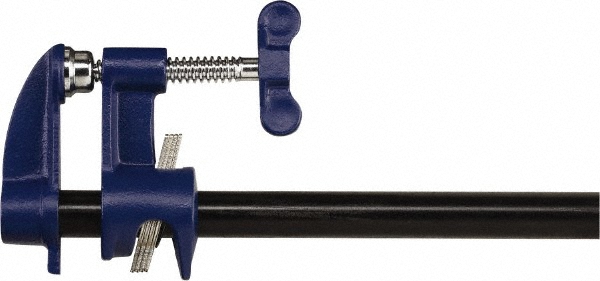 3/4" Pipe, 2-1/2" Throat Depth, Clutch & Deep Throat Pipe Clamp - For Use with Unthreaded Pipe