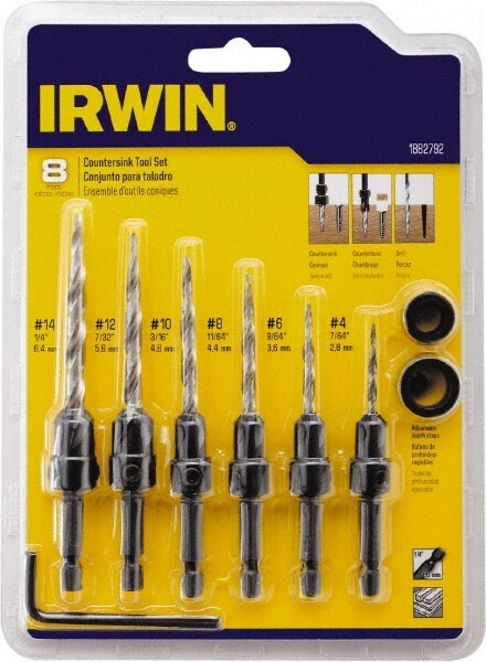 Countersink Set: 8 Pc