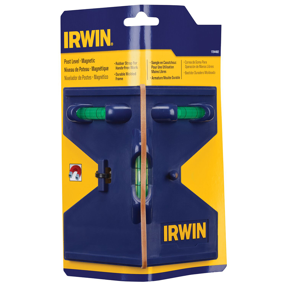 Irwin - Post Levels: Vial Types: (1) Plumb, (2) Level; Magnetic or ...