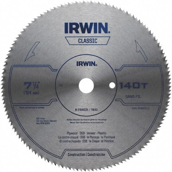 Irwin Blades - Wet & Dry Cut Saw Blade: 7-1/4