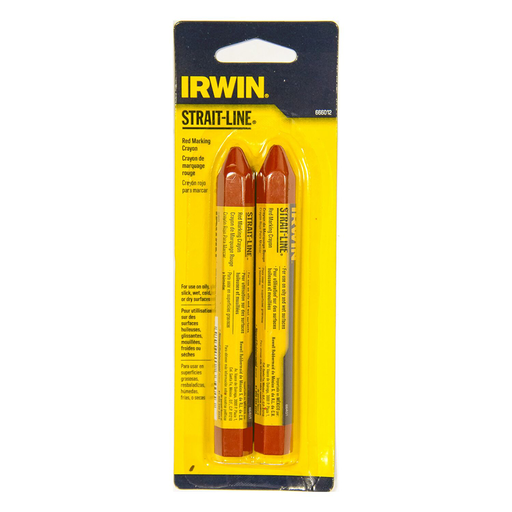 Irwin Wax Lumber Crayon, Red, Carded MSC Direct