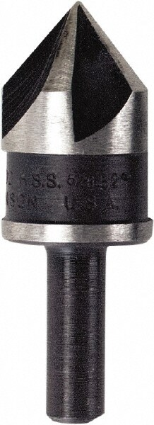 5/8" Head Diam, 1/4" Shank Diam, 5 Flute 82° High Speed Steel Countersink