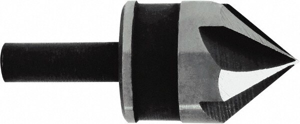 3/4" Head Diam, 1/4" Shank Diam, 5 Flute 82° High Speed Steel Countersink