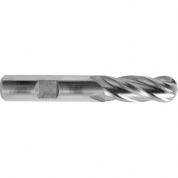 Melin Tool - Ball End Mill: 24.00 mm Dia, 45.00 mm LOC, 4 Flute, Cobalt ...