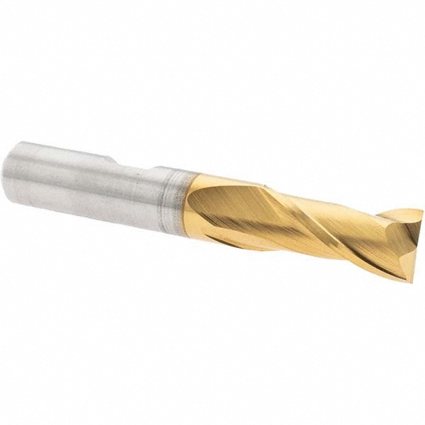 Melin Tool 20826 Square End Mill: 0.3937 Dia, 13/16 LOC, 3/8 Shank Dia, 2-1/2 OAL, 2 Flutes, Cobalt 