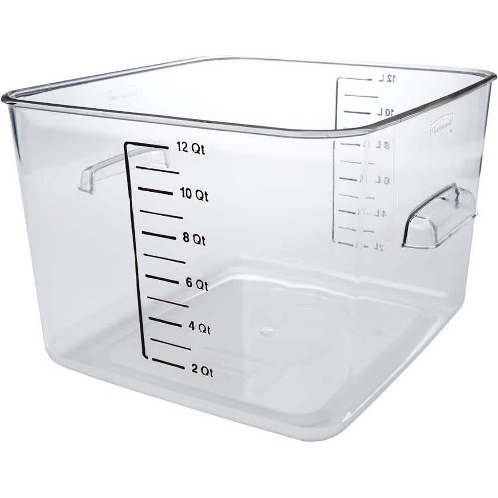 Choice 2 Quart Clear Round Polycarbonate Food Storage Container w