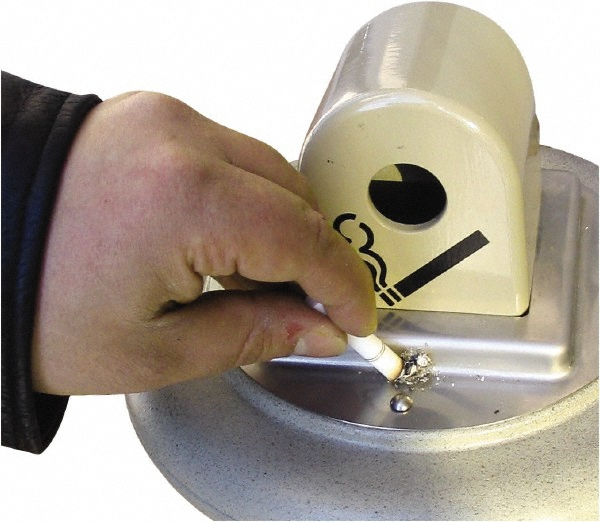 Galvanized Steel Cigarette & Cigar Receptacle - 13" Wide x 974.85mm High