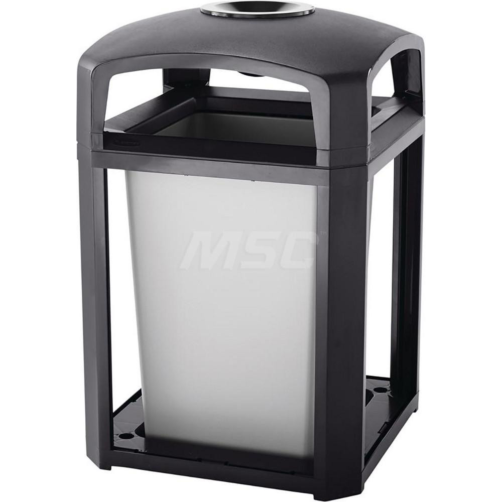 Landmark Series Classic Container, Dome Top Frame With Ash Tray And Rigid Liner, 35 gal, Sable,  26.0" × 26.0" × 40.0" - Frame Only, Side Panels Sold Separately
