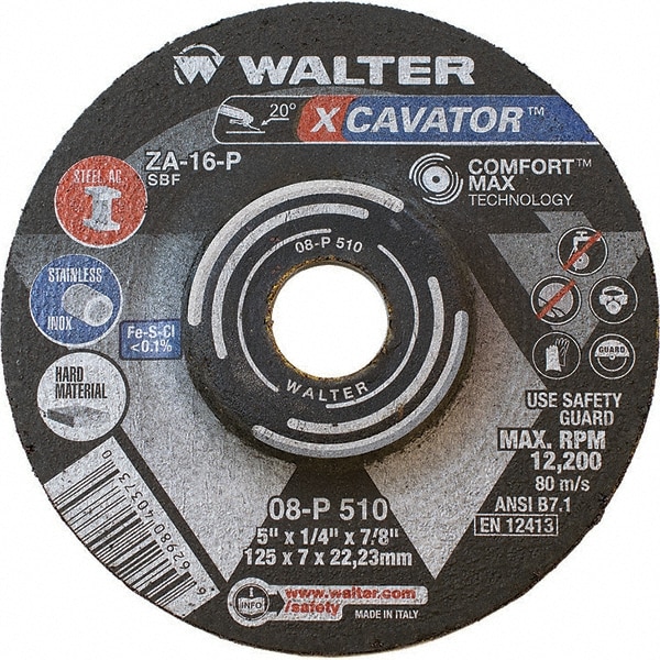 24 Grit Aluminum Oxide Depressed Center Wheel 1/4 in Thick 6 in Dia 140 Pack 24 Grit Aluminum Oxide Depressed Center Wheel 1/4 in Thick 6 in Dia 140 Pack