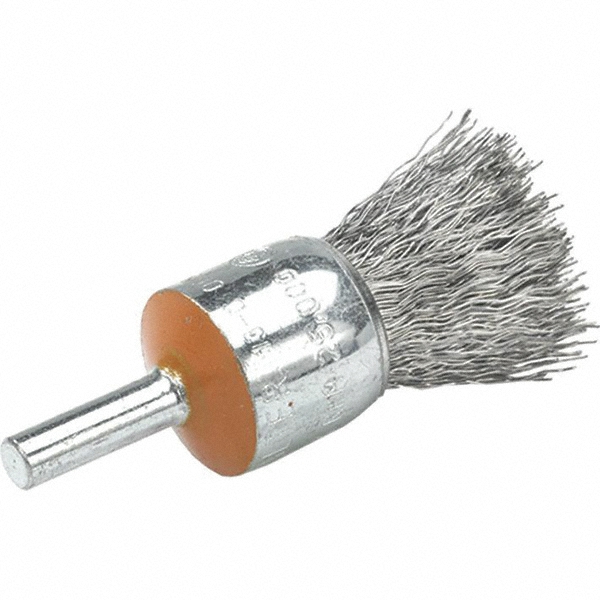 WALTER Surface Technologies End Brushes 3/4" Dia, Stainless Steel