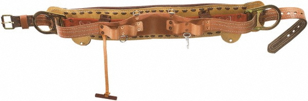 Klein Tools 37 to 45" Waist Tool Belt - 2 Pocket, 5" Wide, Brown, Leather | Part #5278N-22D