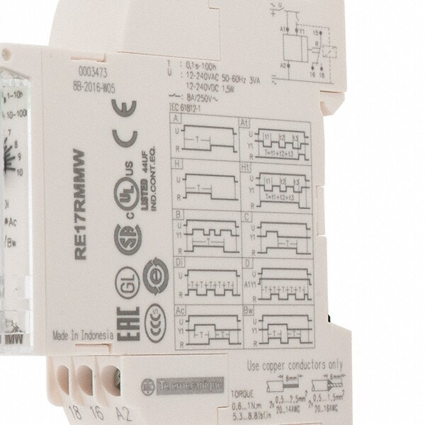 Schneider Electric - 100 hr Delay, Multiple Range SPDT Time Delay Relay