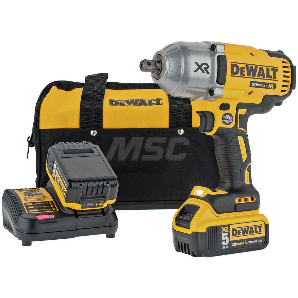 1/2" Drive 20 Volt Mid-Handle Cordless Impact Wrench & Ratchet - 1,900 RPM, 0 to 2,400 BPM, 700 Ft/Lb Torque, 2 Lithium-Ion Batteries Included