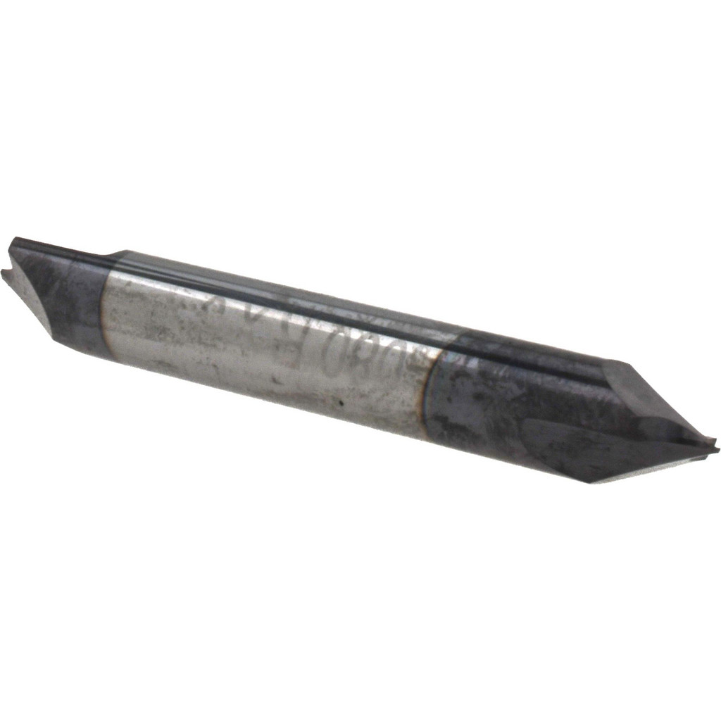 Harvey Tool Corner Rounding End Mill: 0.08 mm Radius, 1/4" Dia, 2 Flutes, Solid Carbide - 2" OAL, 1/4" Shank Dia, AlTiN Coated, Double End