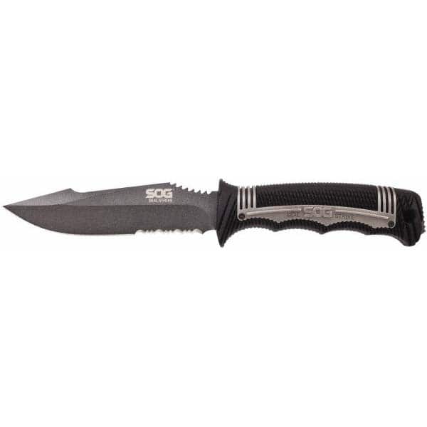 4-29/32" Long Blade, AUS-8 Stainless Steel, Partially Serrated, Fixed Blade Knife