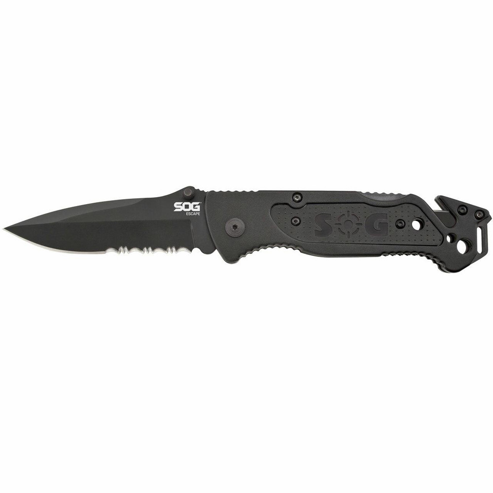 SOG Specialty Knives 313/32" Blade, 8.2" OAL, Partially Serrated