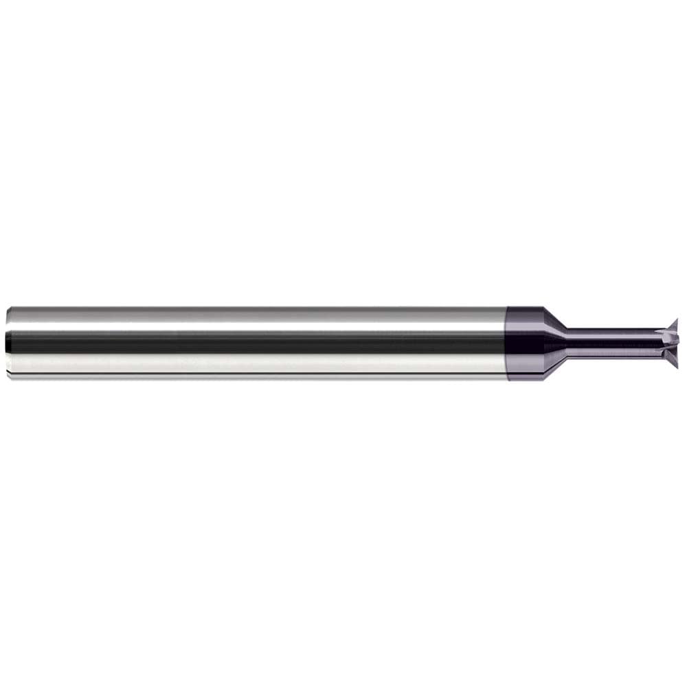 Back Chamfer: 0.115" Dia, 90 °, 0.02" Chamfer, 4 Flutes, Solid Carbide