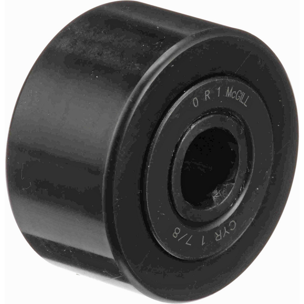 Cam Yoke Roller: Crowned, 0.5" Bore Dia, 1-7/8" Roller Dia, 1" Roller Width, Needle Roller Bearing - 6,385 lb Dynamic Load Capacity, 1.0625" OAW