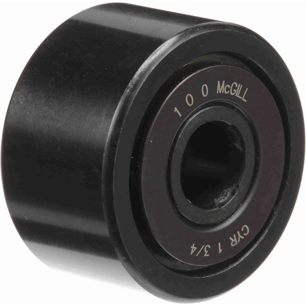 Cam Yoke Roller: Crowned, 0.5" Bore Dia, 1-3/4" Roller Dia, 1" Roller Width, Needle Roller Bearing - 6,385 lb Dynamic Load Capacity, 1.0625" OAW
