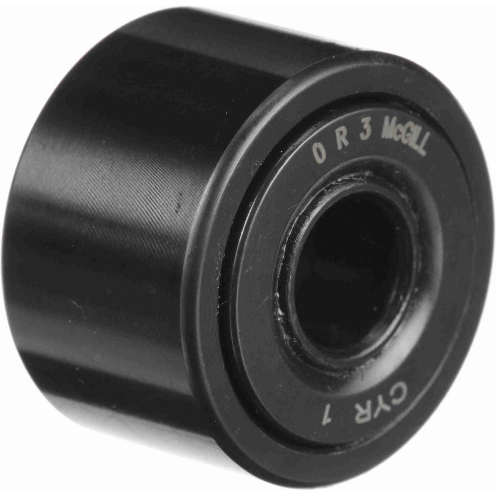 Cam Yoke Roller: Crowned, 0.3125" Bore Dia, 1" Roller Dia, 0.625" Roller Width, Needle Roller Bearing - 2,225 lb Dynamic Load Capacity, 0.6875" OAW
