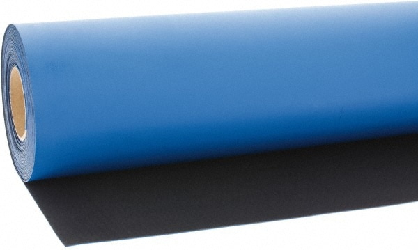 Anti-Static Table Mat Roll: Rubber, 40' OAL, 2.5' OAW, 0.08" Thick