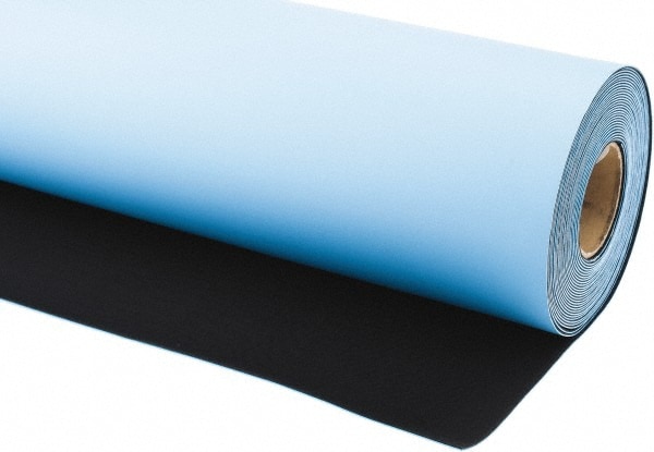 Anti-Static Table Mat Roll: Rubber, 40' OAL, 2.5' OAW, 0.08" Thick