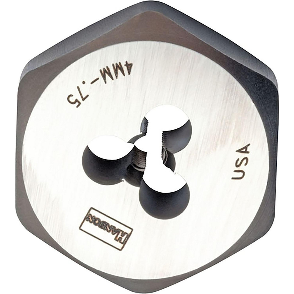 Irwin Hex Rethreading Die M4x0.75, Right Hand, 1" Hex, Carbon Steel