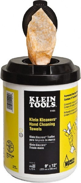 Klein Tools 51425 Hand Cleaning Wipes: Pre-Moistened 