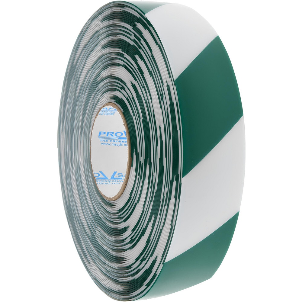 Floor & Aisle Marking Tape: 2" Wide, 100' Long, 50 mil Thick, Polyvinylchloride