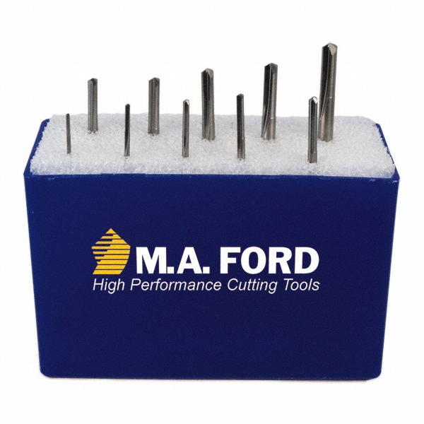 M.A. Ford 2 to 8mm, 135° Point, Bright Finish, Solid Carbide Straight