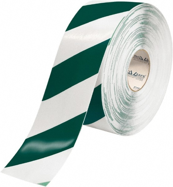 PRO-SAFE PRO-4RWCHVG Floor & Aisle Marking Tape: 4" Wide, 100 Long, 50 mil Thick, Polyvinylchloride Image