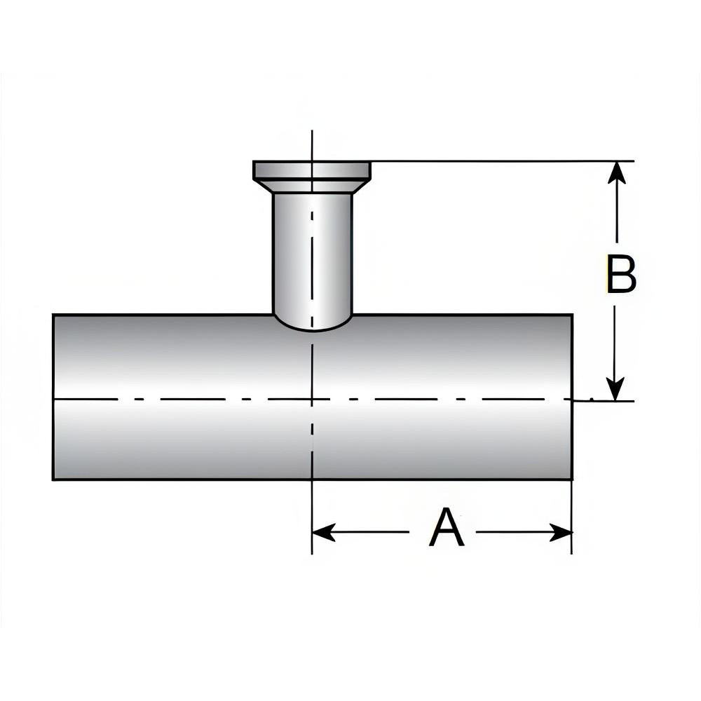 VNE - Sanitary Stainless Steel Pipe Short Outlet Reducing Tee: 1 x 3/4 ...
