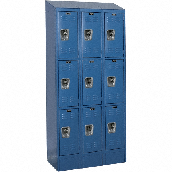 Hallowell 9 Door 3 Tier Ready Built Wardrobe Box Lockers