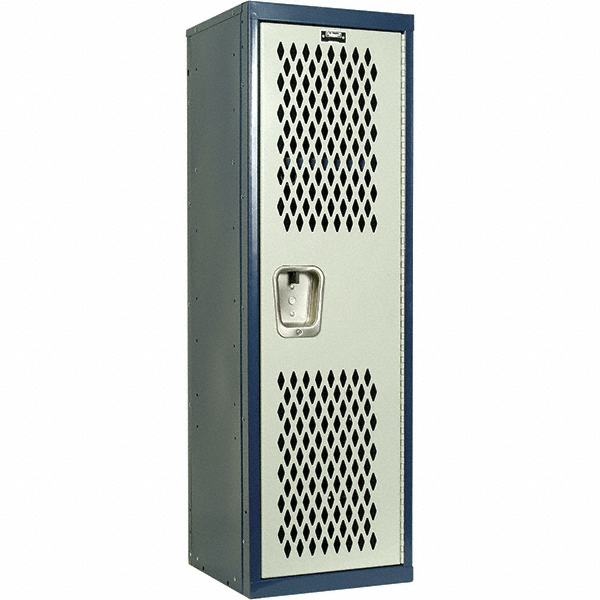 Hallowell 1 Door, 1 Tier, Heavy-Duty Ventilated Wardrobe & Box Lockers - 15" Wide x 15" Deep x 48" High | Part #HTL151548-1JP