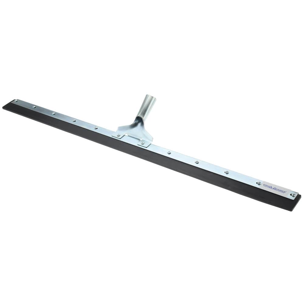 Squeegee: 36" Blade Width, Rubber Blade, Tapered Handle Connection