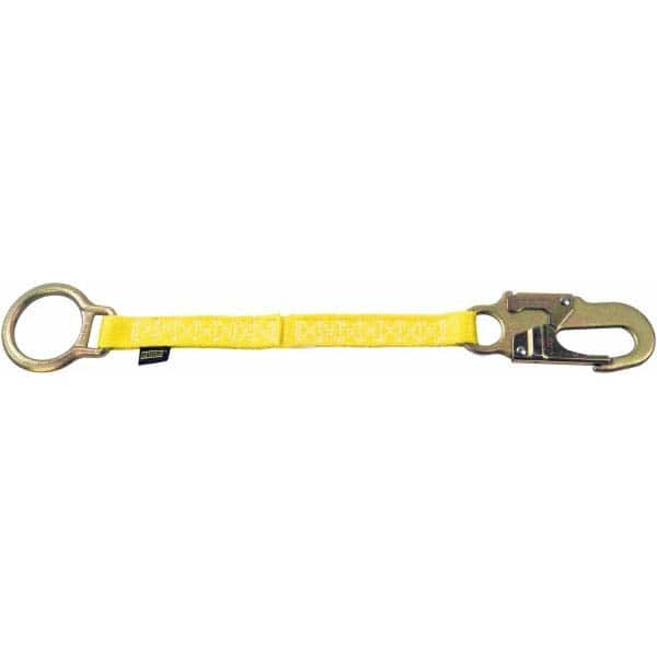 Fall Protection D-Ring Extension: Yellow, Use with All Harnesses & All Full-Body Harnesses