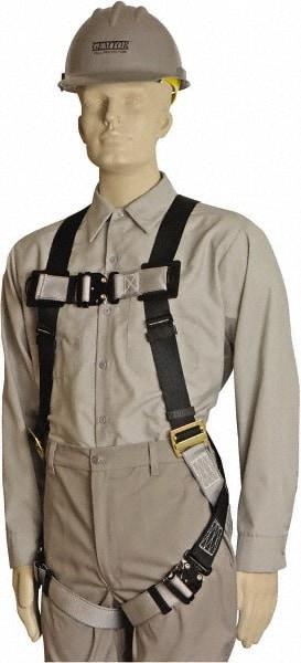 Fall Protection Harnesses: 350 Lb, Quick-Connect Style, Size Universal, Polyester, Back