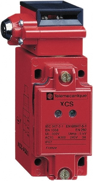 Telemecanique Sensors XCSB703 NO/2NC Configuration, Multiple Amp Level, Metal Key Safety Limit Switch 